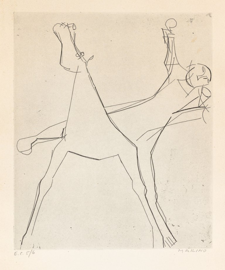 Auf diesem Bild ist das folgende Kunstwerk zu sehen: Marino Marini. „L'idea“. 1950.