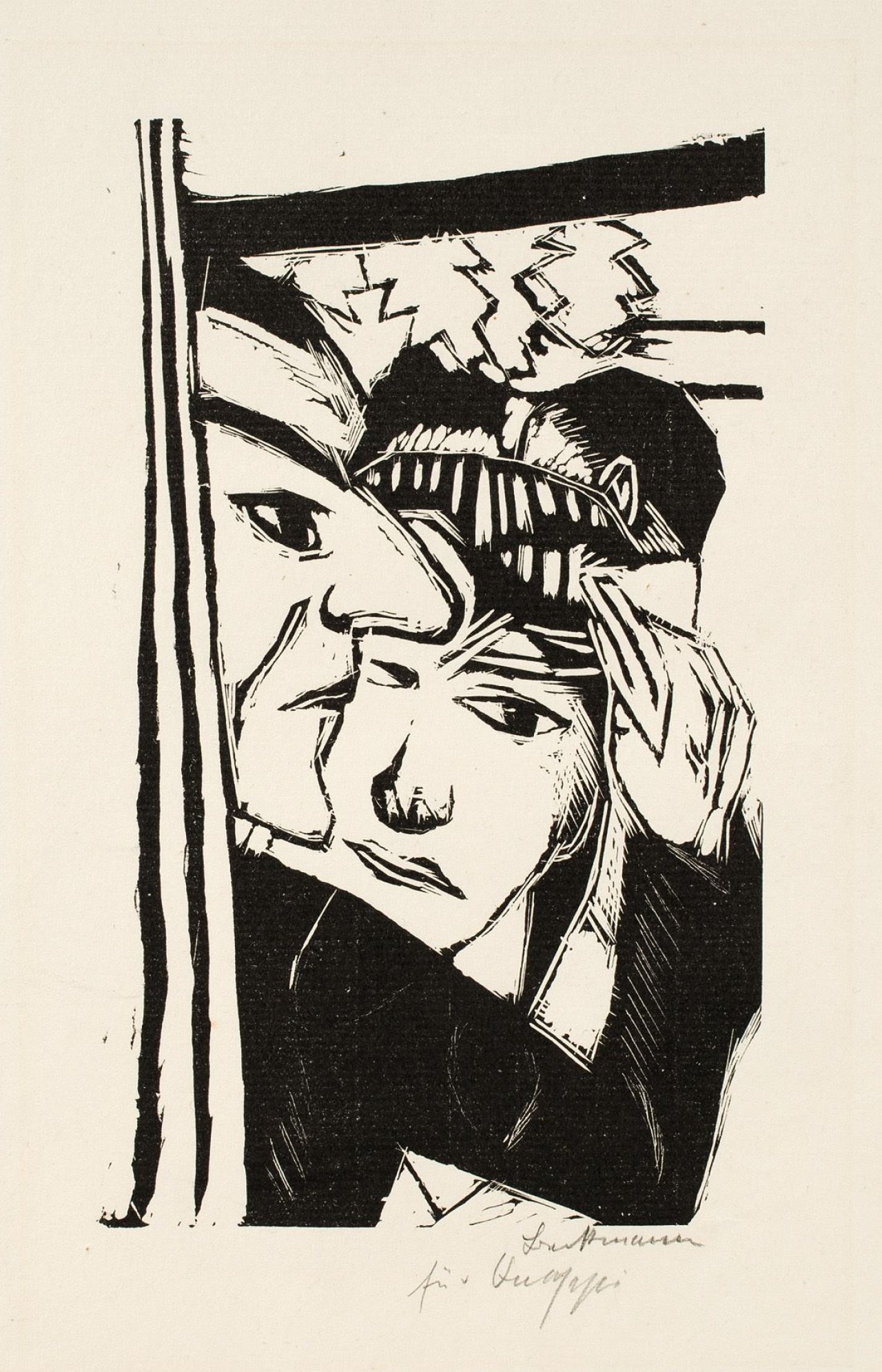 Auf diesem Bild ist das folgende Kunstwerk zu sehen: Max Beckmann. „Tanzendes Paar“. 1922.