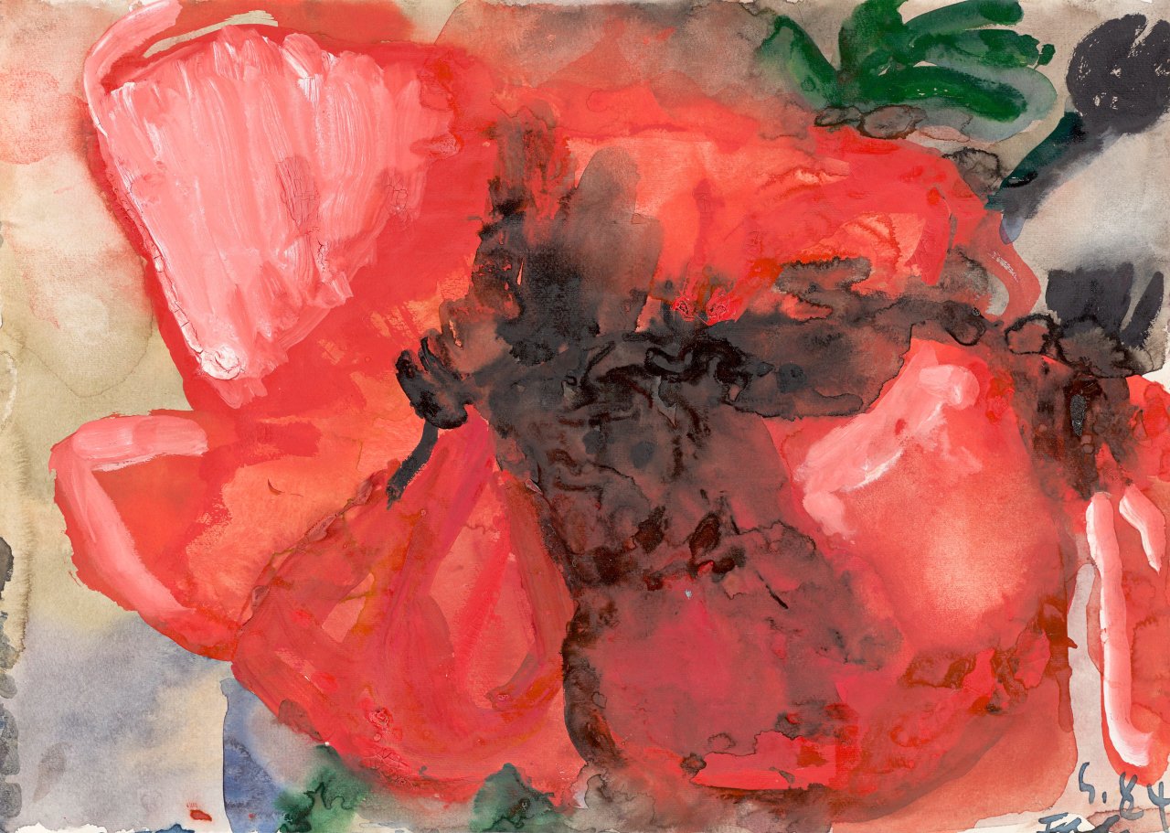 This picture shows the following artwork: Klaus Fußmann. Poppy. 1984.