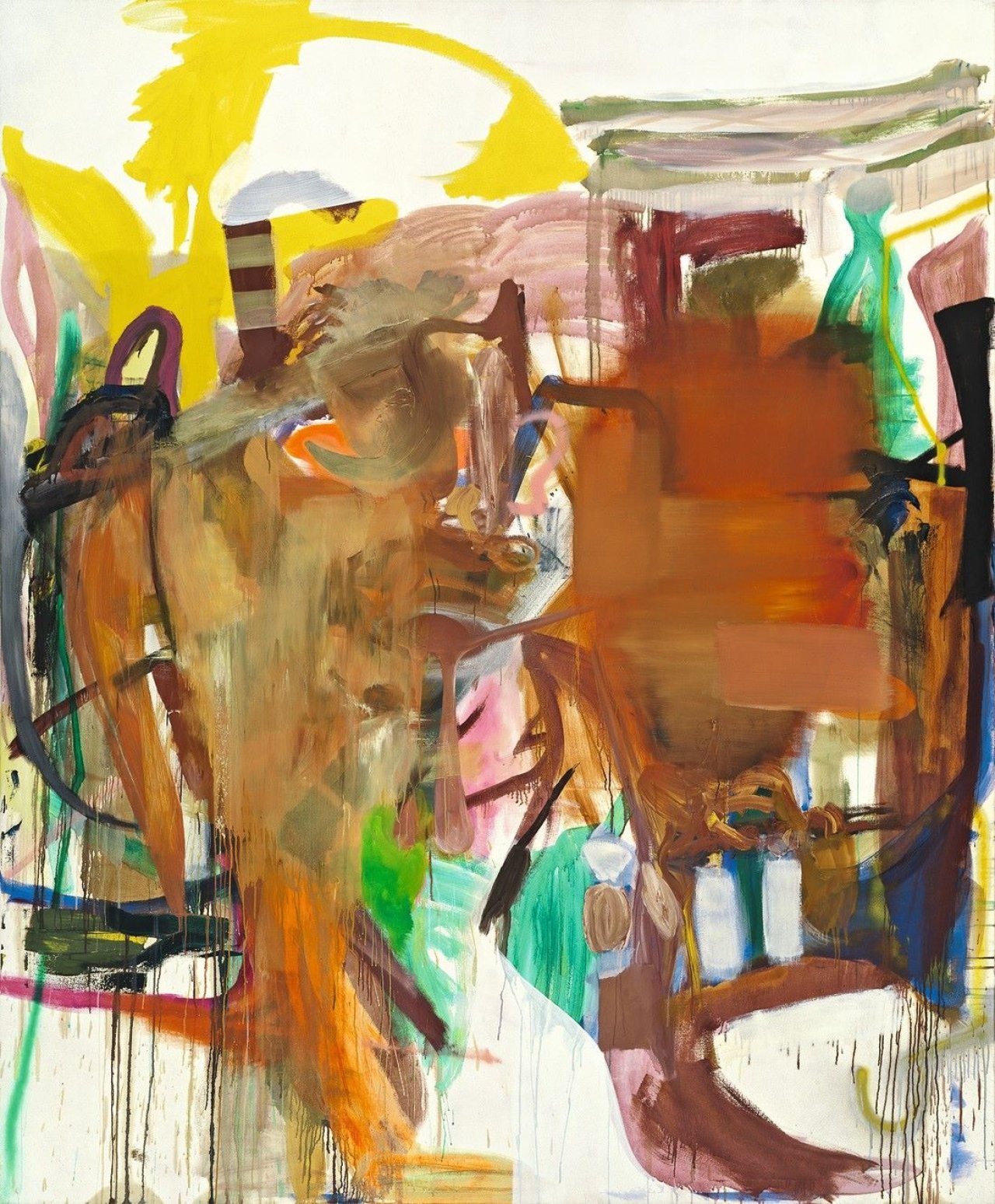 Auf diesem Bild ist das folgende Kunstwerk zu sehen: Albert Oehlen. „3 Amigos II“. 2000.