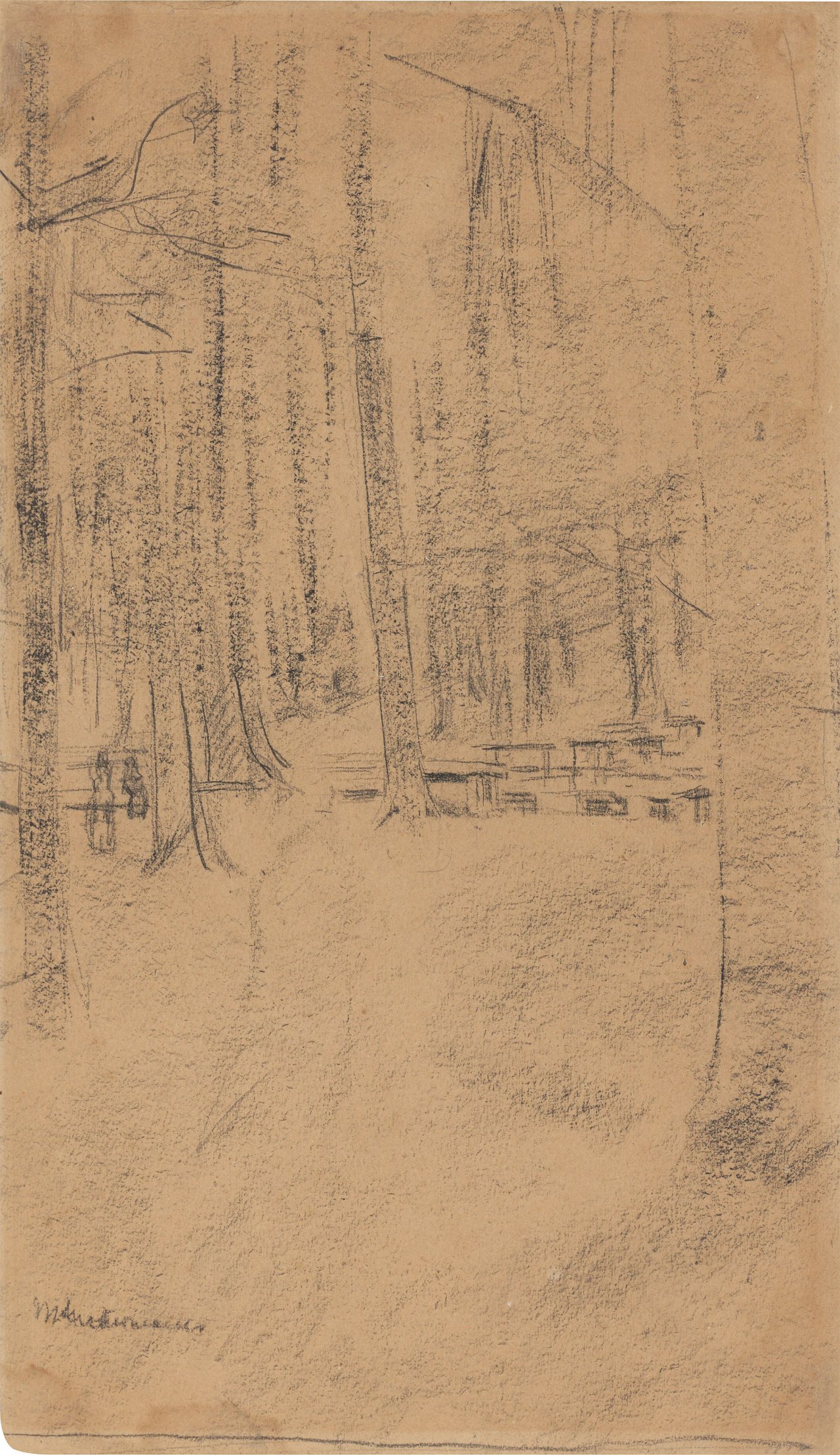 This picture shows the following artwork: Max Liebermann. Buchenallee bei Kösen. 1889.