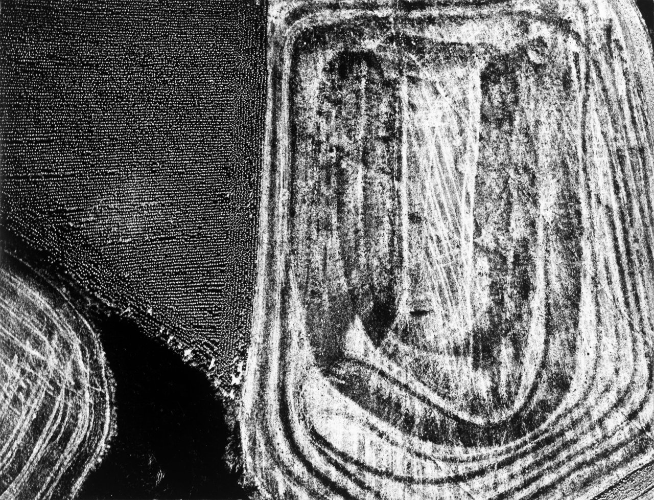 Auf diesem Bild ist das folgende Kunstwerk zu sehen: Mario Giacomelli. Landschaft, aus der Serie „Presa di coscienza sulla natura“. 1992.