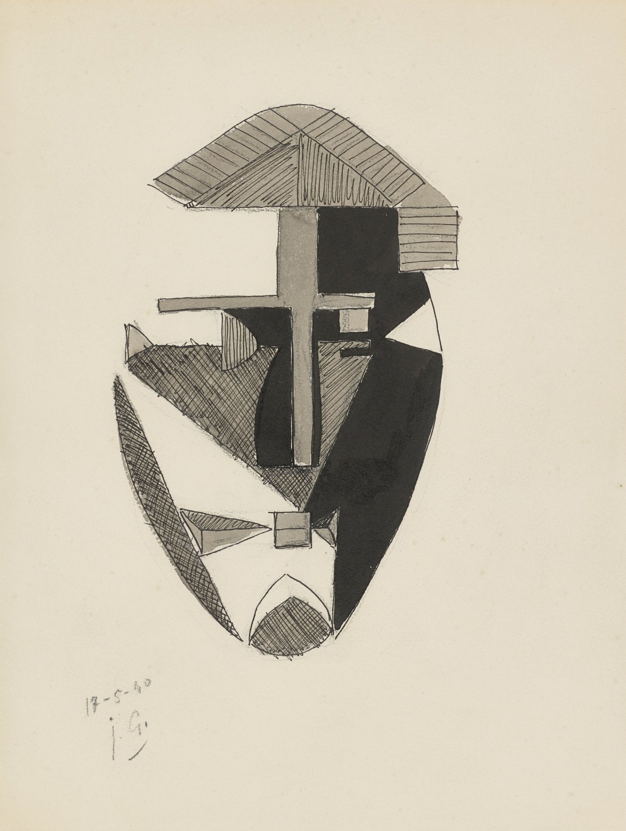 Auf diesem Bild ist das folgende Kunstwerk zu sehen: Julio González. Ohne Titel (Maske). 1940.