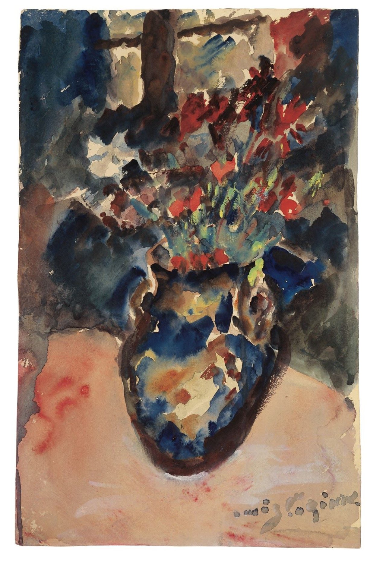 Auf diesem Bild ist das folgende Kunstwerk zu sehen: Lovis Corinth. Blumenstilleben. Um 1920/24.