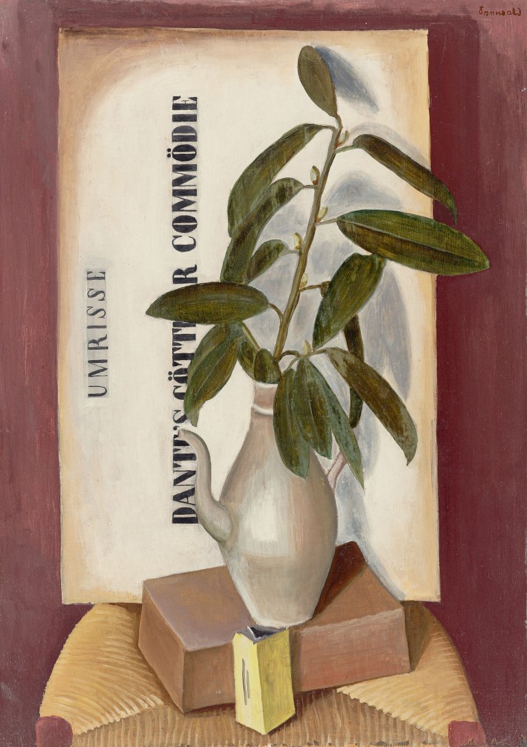Auf diesem Bild ist das folgende Kunstwerk zu sehen: Richard Seewald. „Stilleben mit Lorbeer“. 1928.