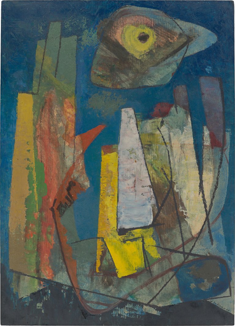 Auf diesem Bild ist das folgende Kunstwerk zu sehen: Wilhelm Imkamp. Ohne Titel. 1960.