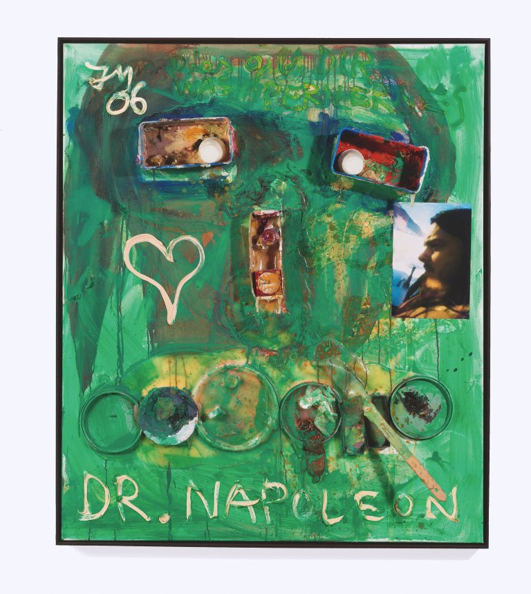 Auf diesem Bild ist das folgende Kunstwerk zu sehen: Jonathan Meese. „NAPOLEON´S LIEBESTUM“. 2006.