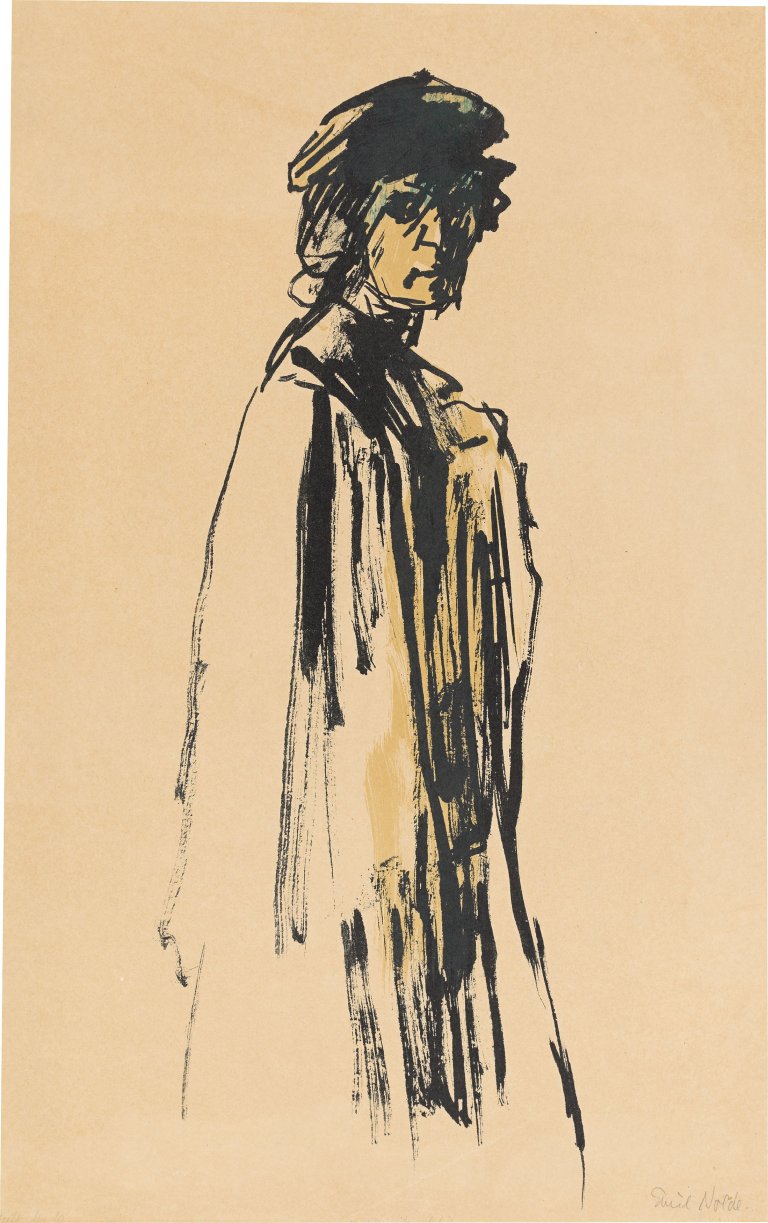 This picture shows the following artwork: Emil Nolde. „In Reisetracht“. 1907/15.