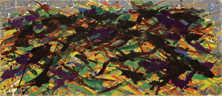 Auf diesem Bild ist das folgende Kunstwerk zu sehen: Max Uhlig. „Kleine Sommerlandschaft“. 1982.