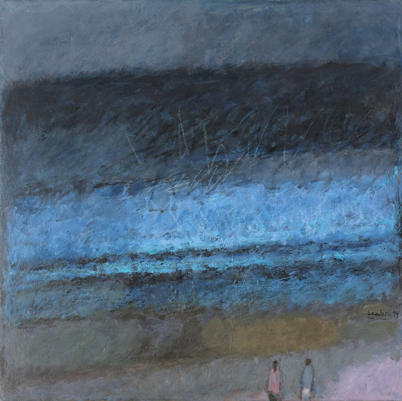 Auf diesem Bild ist das folgende Kunstwerk zu sehen: Hans Laabs. „Abend-Spaziergang“. 1994.