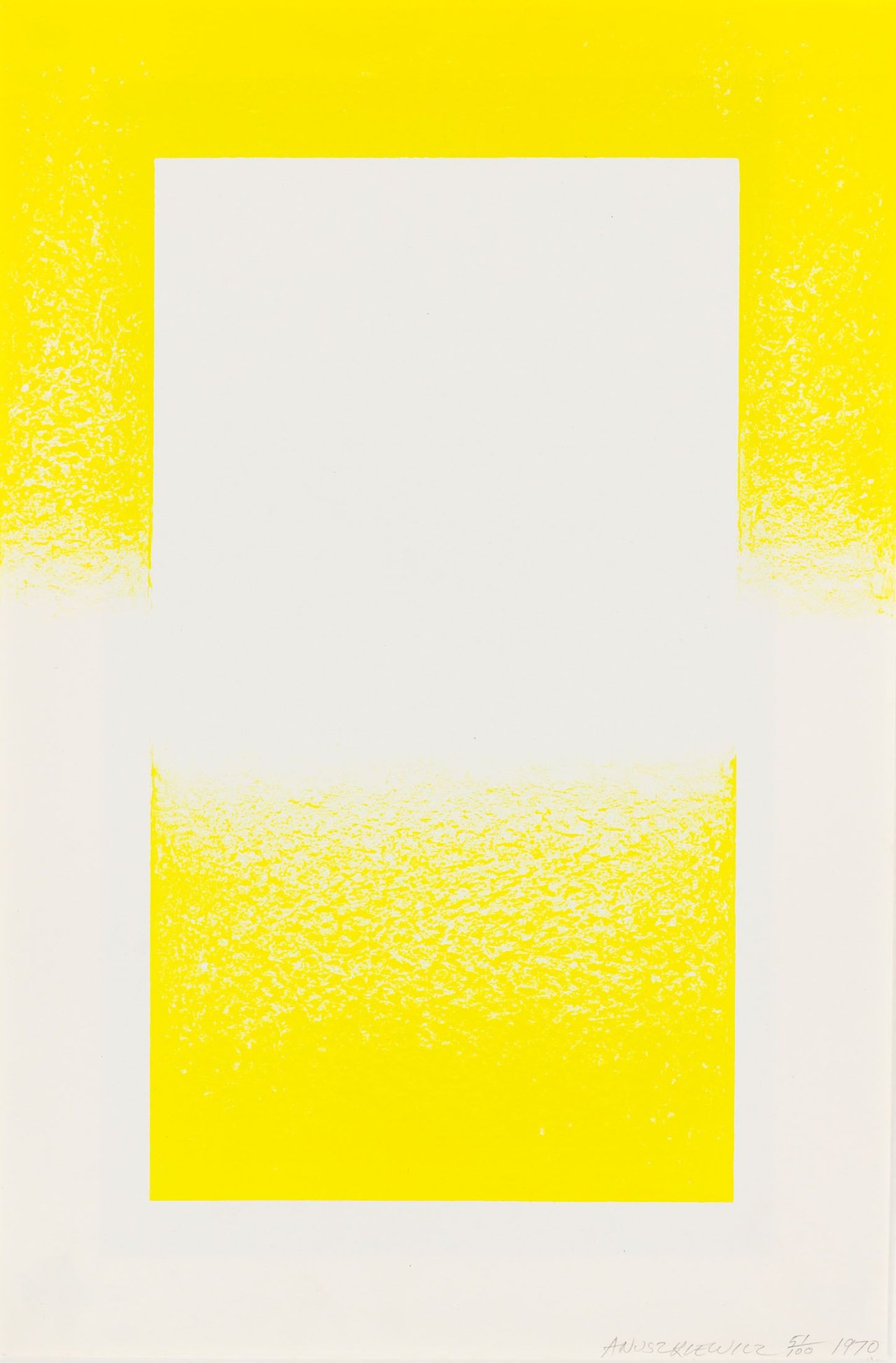 This picture shows the following artwork: Richard Anuszkiewicz. „Yellow Reversed“. 1970.