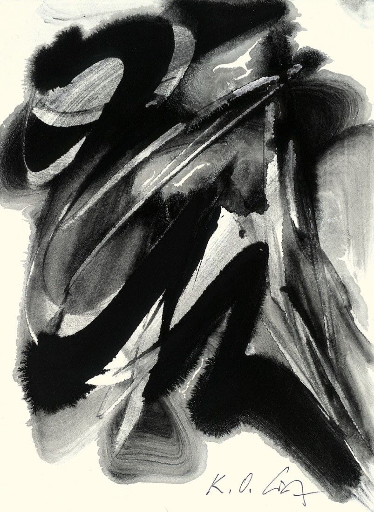Auf diesem Bild ist das folgende Kunstwerk zu sehen: Karl Otto Götz. Tanum. 1994.