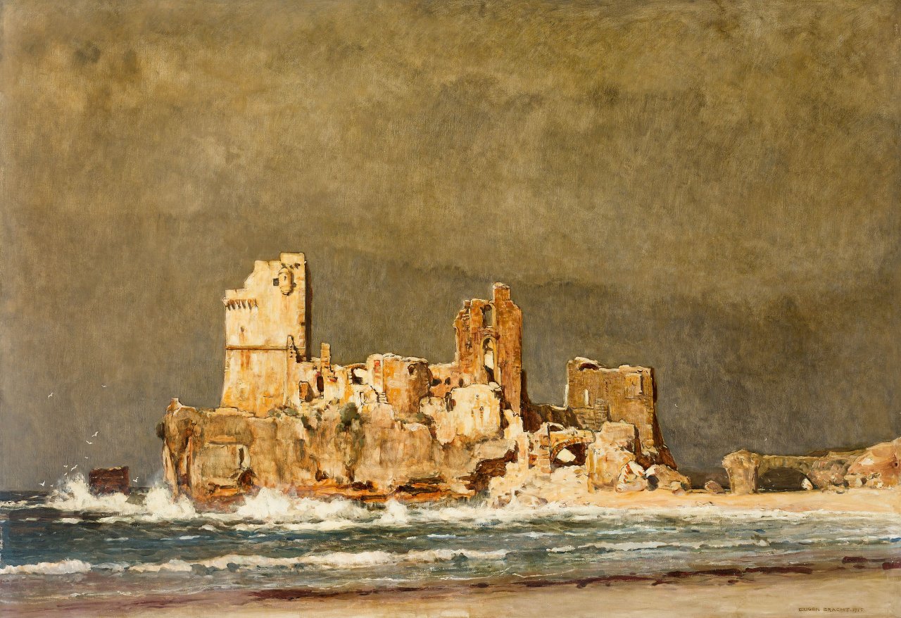 Auf diesem Bild ist das folgende Kunstwerk zu sehen: Eugen Bracht. „Templerschloß“. 1915.