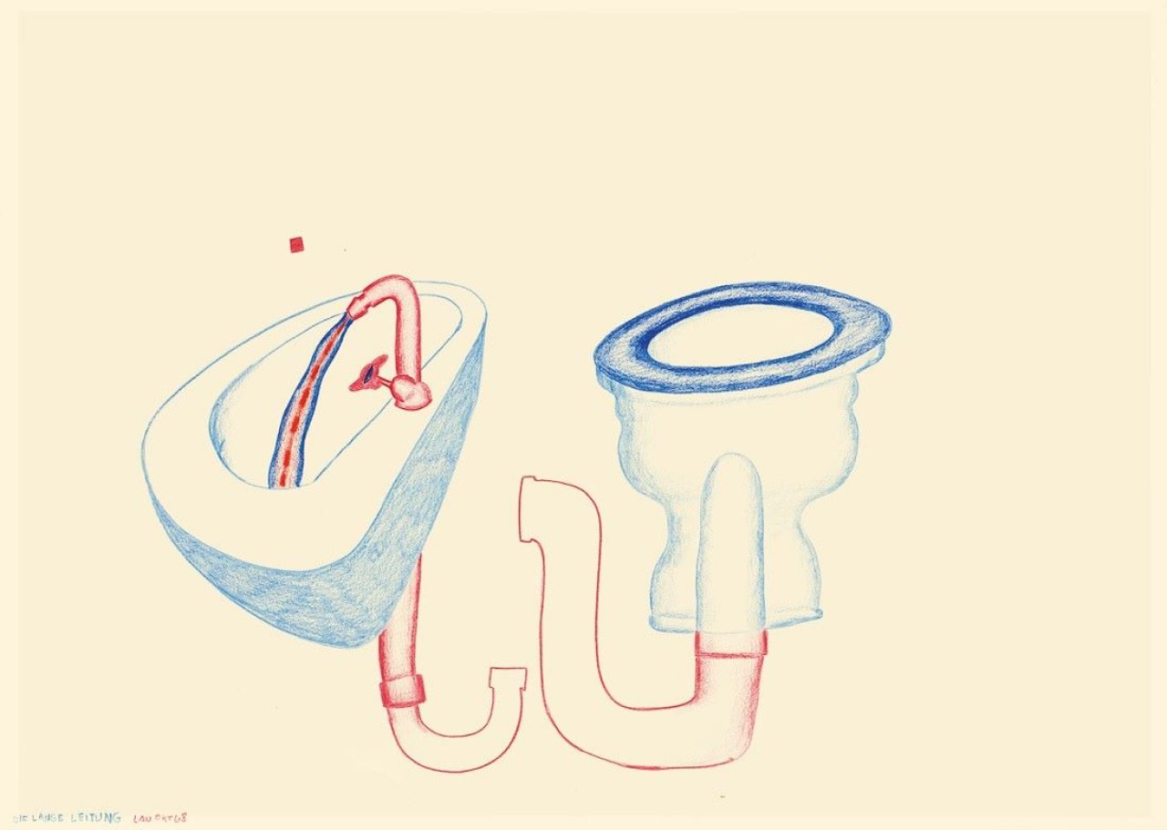 Auf diesem Bild ist das folgende Kunstwerk zu sehen: Uwe Lausen. „Die lange Leitung“. 1968.