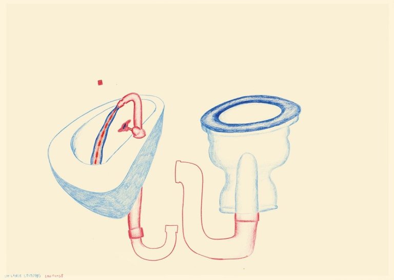 Auf diesem Bild ist das folgende Kunstwerk zu sehen: Uwe Lausen. „Die lange Leitung“. 1968.