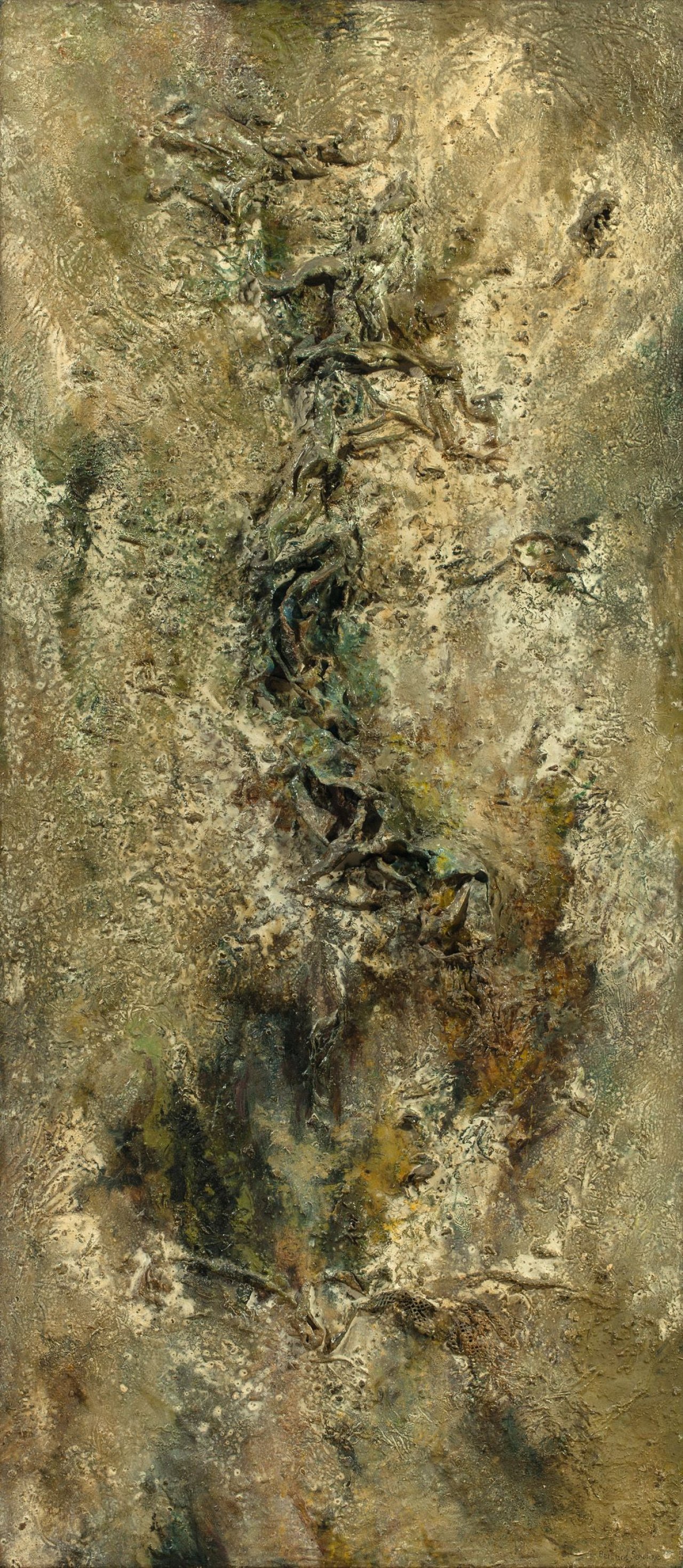 Auf diesem Bild ist das folgende Kunstwerk zu sehen: Bernard Schultze. „Weisses Bild“. 1957.