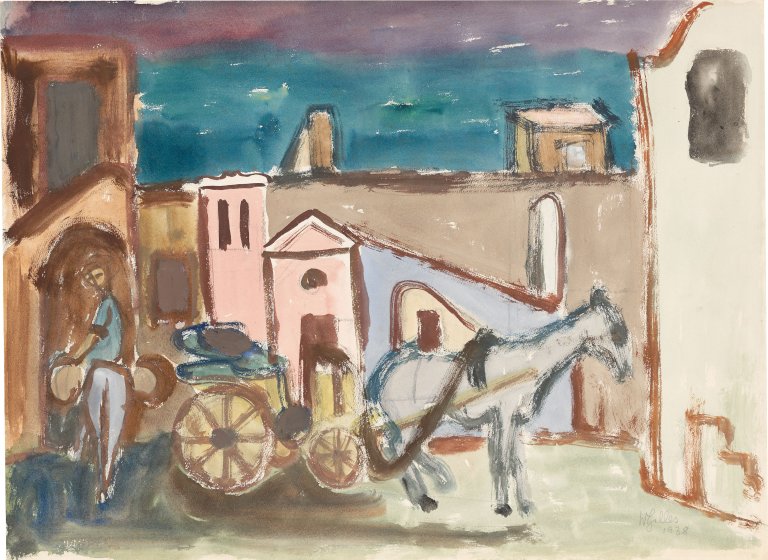 Auf diesem Bild ist das folgende Kunstwerk zu sehen: Werner Gilles. Auf Ischia. 1938.