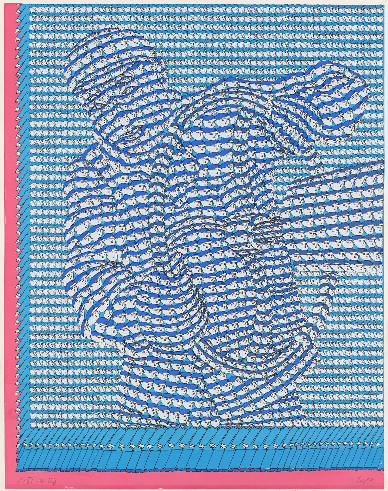Auf diesem Bild ist das folgende Kunstwerk zu sehen: Thomas Bayrle. „Mr. Big“. 1971.