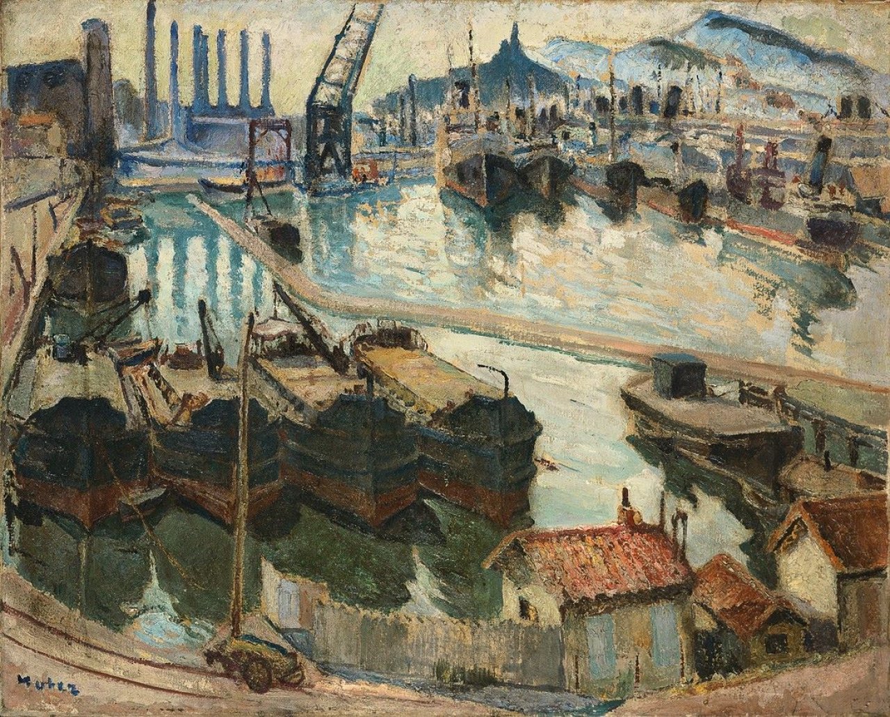 Auf diesem Bild ist das folgende Kunstwerk zu sehen: Mela Muter. L'Aube a Marseille. Um 1927.