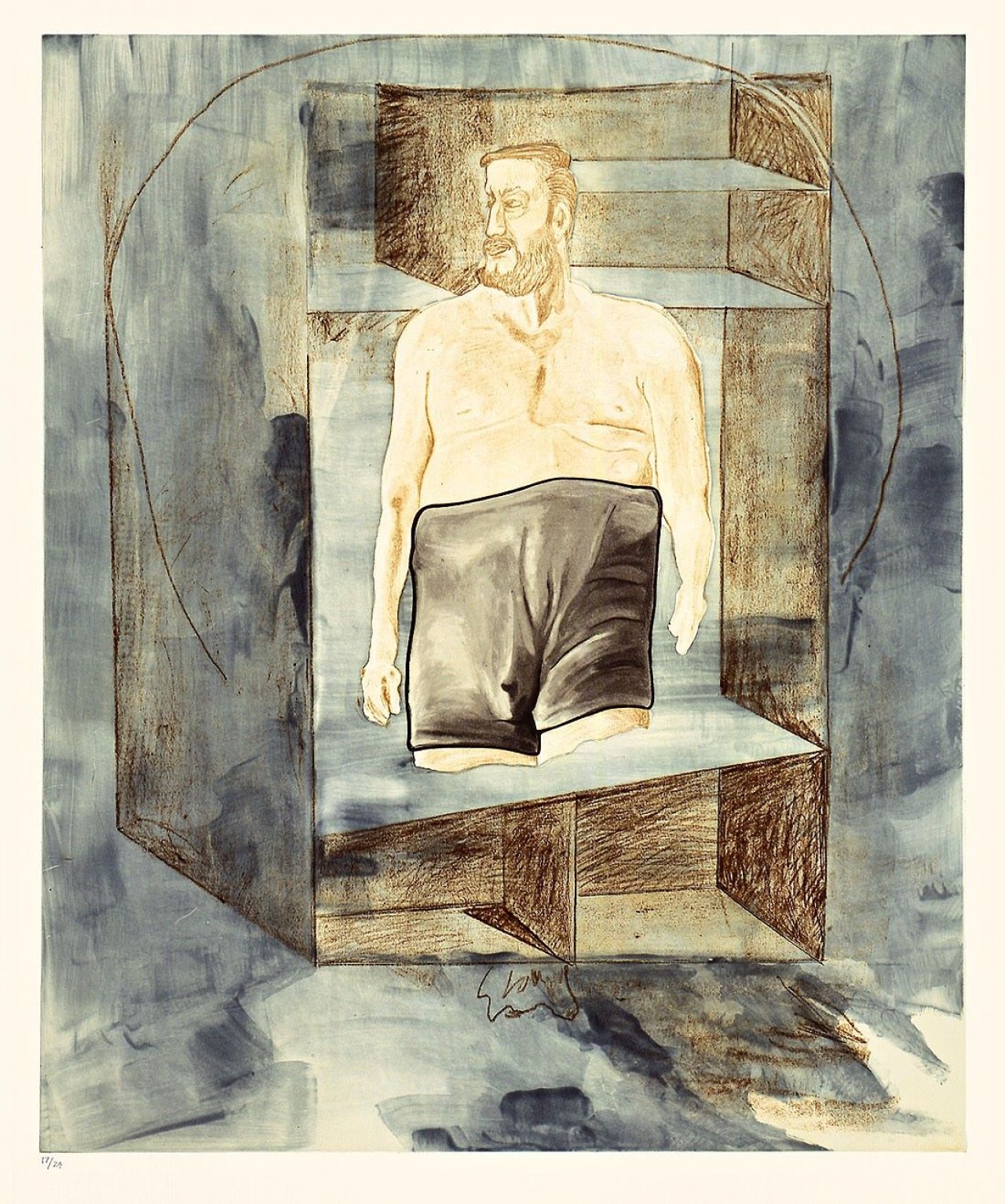 Auf diesem Bild ist das folgende Kunstwerk zu sehen: Martin Kippenberger. „Selbstportrait“. 1997.