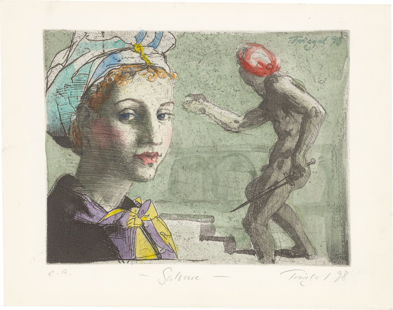 Auf diesem Bild ist das folgende Kunstwerk zu sehen: Michael Triegel. „Salome“. 1998.