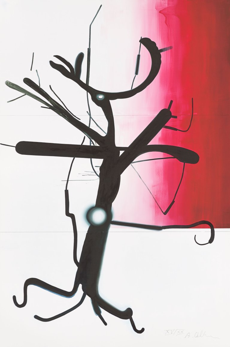 Auf diesem Bild ist das folgende Kunstwerk zu sehen: Albert Oehlen. „Baum“. 2014.