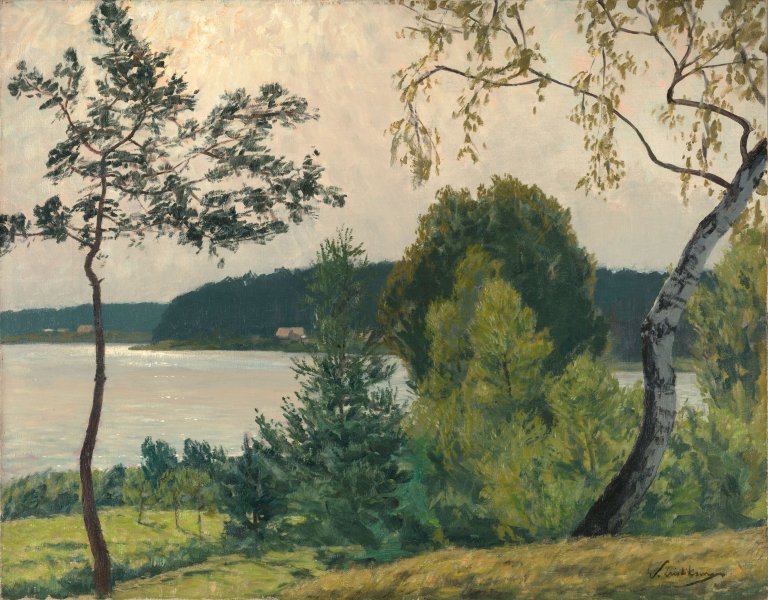 Auf diesem Bild ist das folgende Kunstwerk zu sehen: Walter Leistikow. „Motiv aus der Mark“.