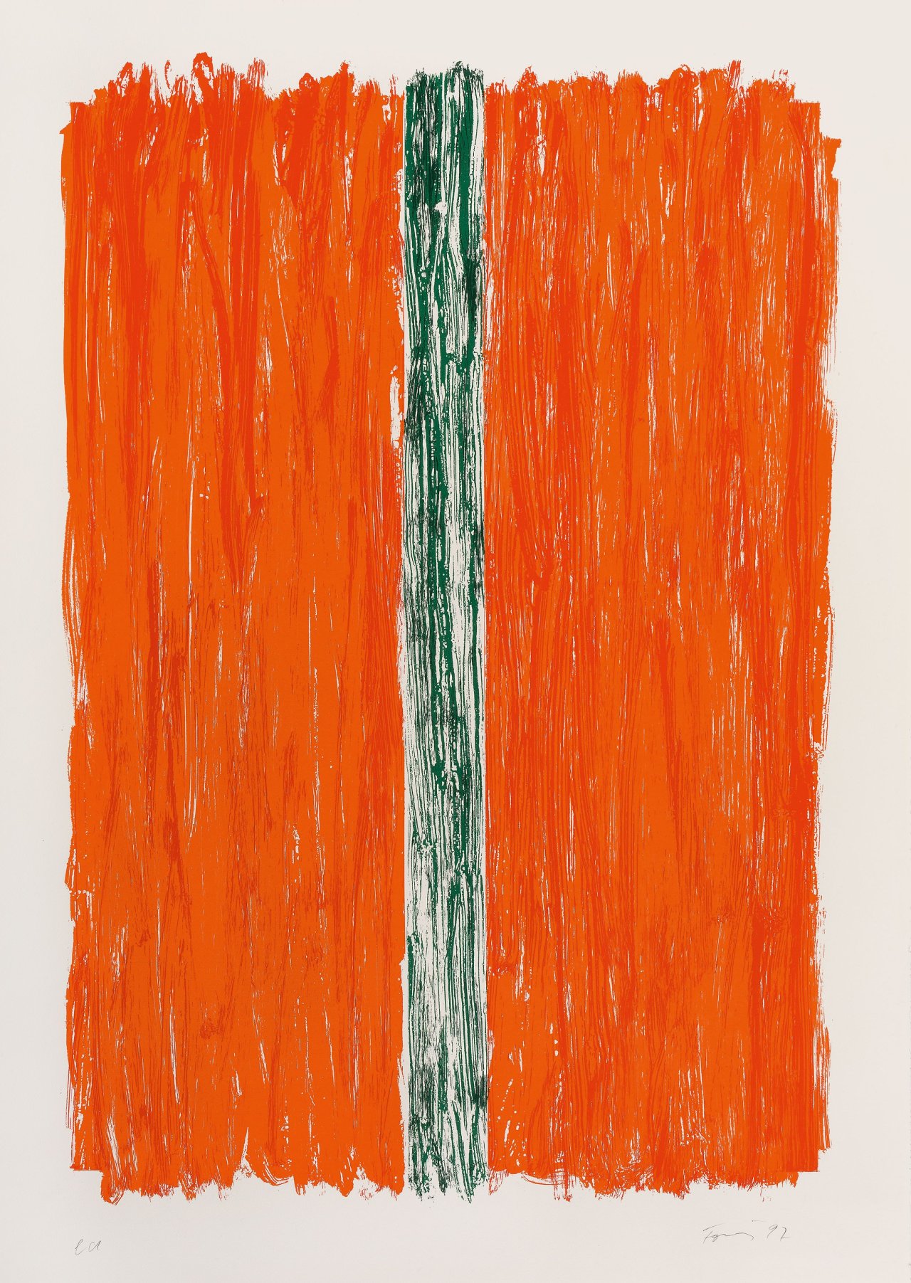 This picture shows the following artwork: Günther Förg. „Grüner Kopfschmerz“. 1997.