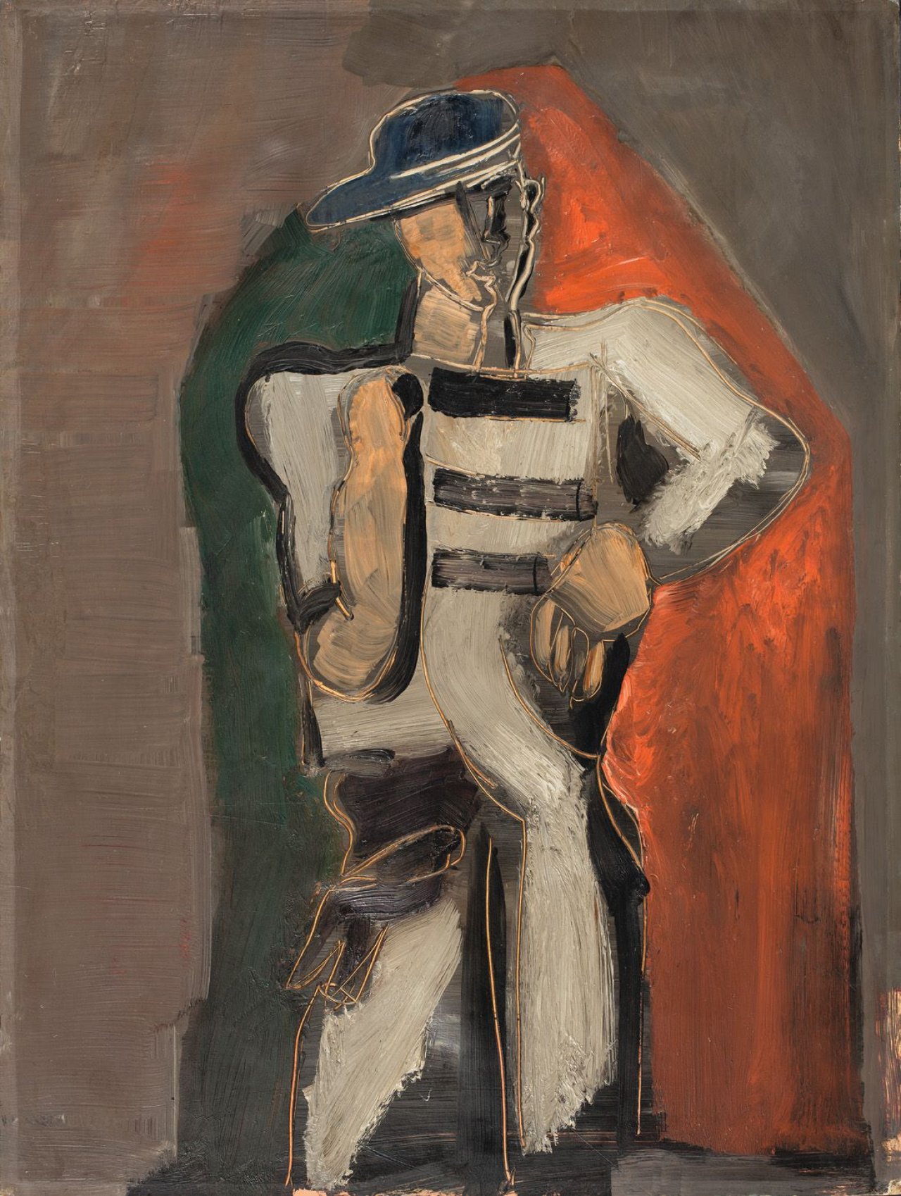 Auf diesem Bild ist das folgende Kunstwerk zu sehen: Helmut Kolle. „Personnage debout portant une Casquette“. Um 1926.
