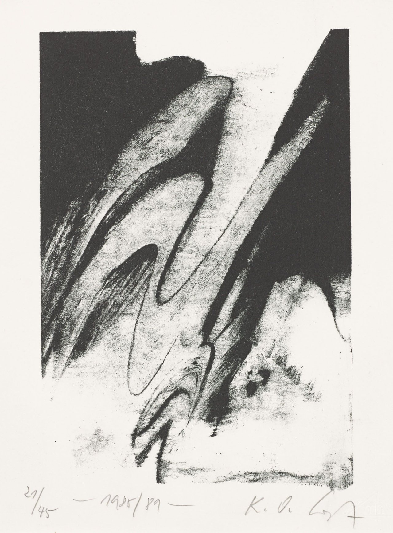 Auf diesem Bild ist das folgende Kunstwerk zu sehen: Karl Otto Götz. Ohne Titel. 1985/89.