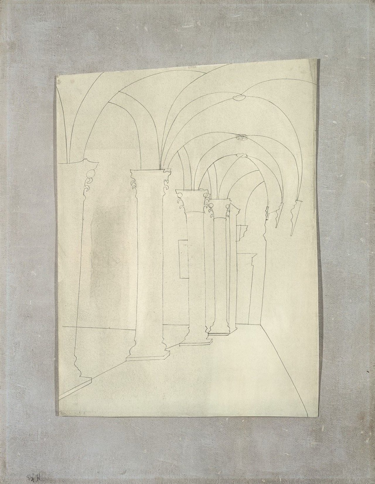 Auf diesem Bild ist das folgende Kunstwerk zu sehen: Ben Nicholson. „Court of Honour, Urbino“. 1962.