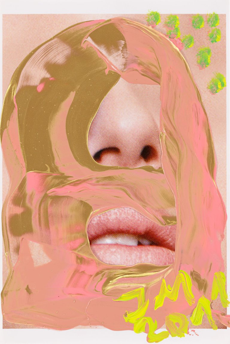 Auf diesem Bild ist das folgende Kunstwerk zu sehen: Jonathan Meese. „ERZTEDDY-COOL-SERIE D'EGGGG (Babyerzteddie's-Stofftee-Fee-Veilchendufthoneyhorny-Serie) 13“. 2011.