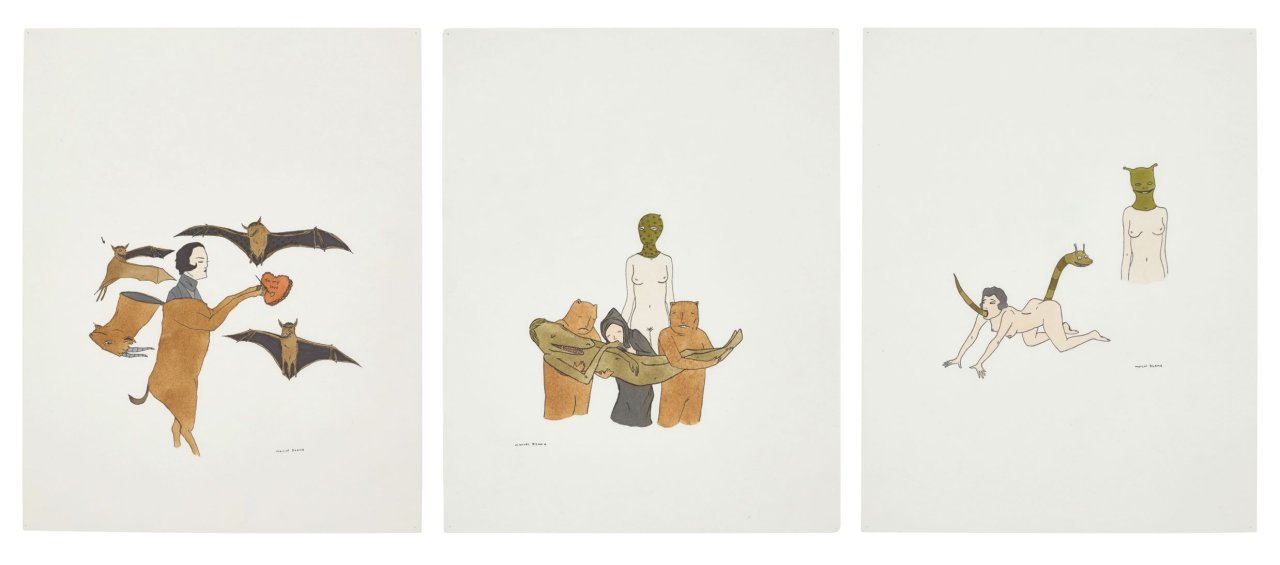 Auf diesem Bild ist das folgende Kunstwerk zu sehen: Marcel Dzama. Ohne Titel / Ohne Titel / Ohne Titel. 2000.