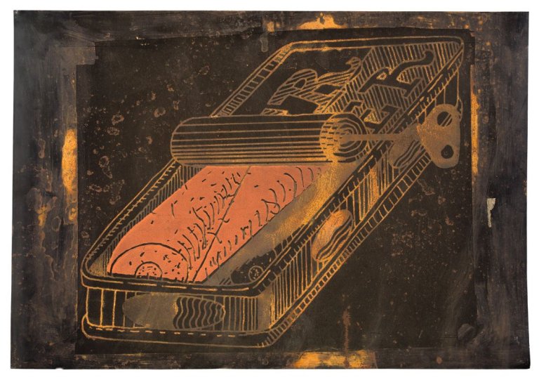 Auf diesem Bild ist das folgende Kunstwerk zu sehen: Dieter Roth. „Wurzelbehandlung“. 1971.