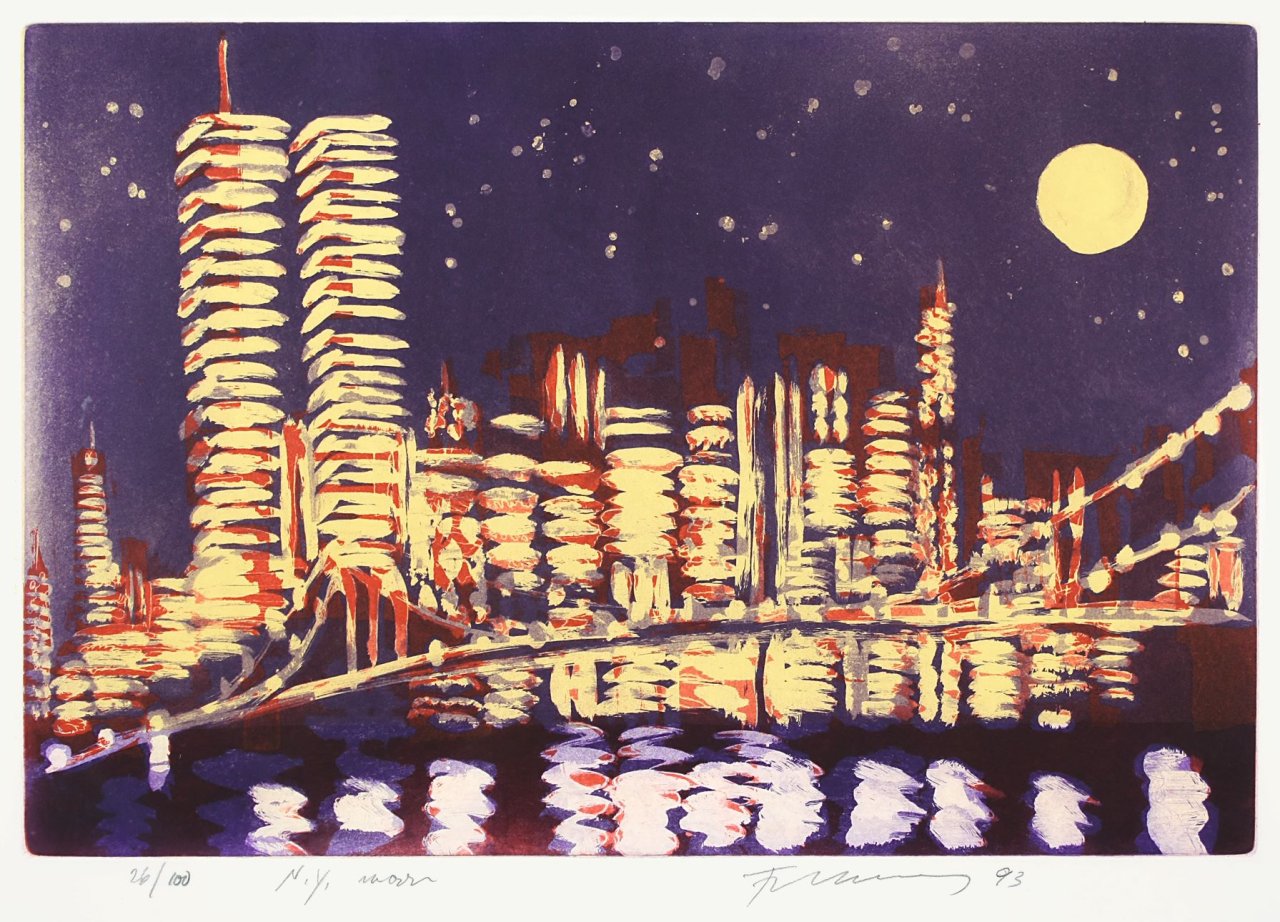 Auf diesem Bild ist das folgende Kunstwerk zu sehen: Rainer Fetting. „N.Y. Moon“. 1993.