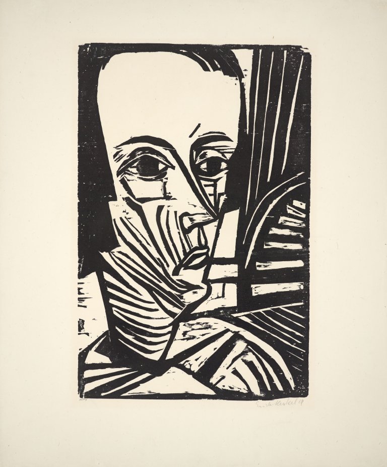 Auf diesem Bild ist das folgende Kunstwerk zu sehen: Erich Heckel. „A.N.“ (Asta Nielsen). 1919/21.