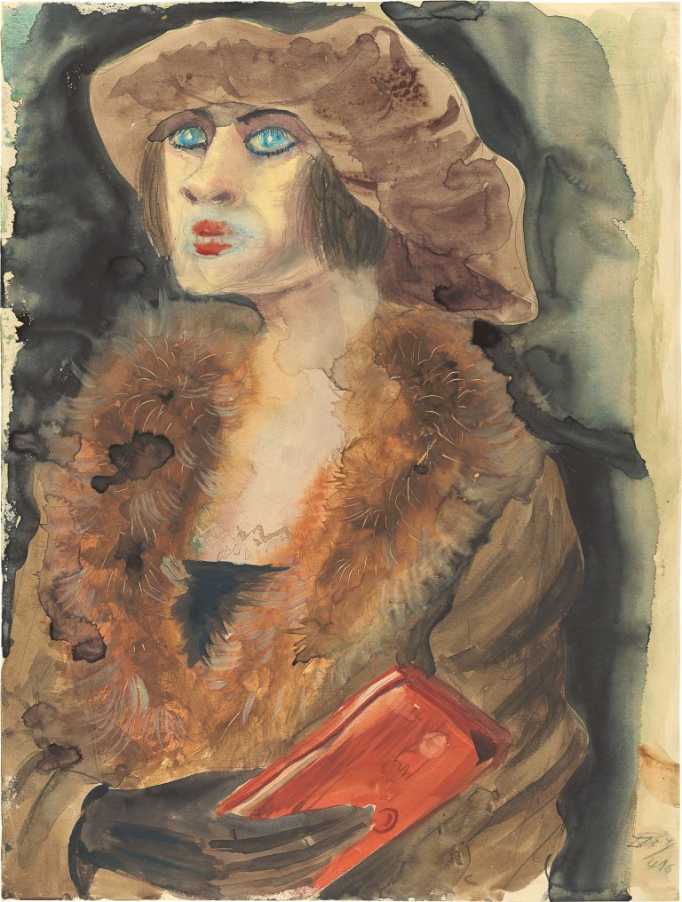 Auf diesem Bild ist das folgende Kunstwerk zu sehen: Otto Dix. „Mädchen mit roter Tasche“. 1924.