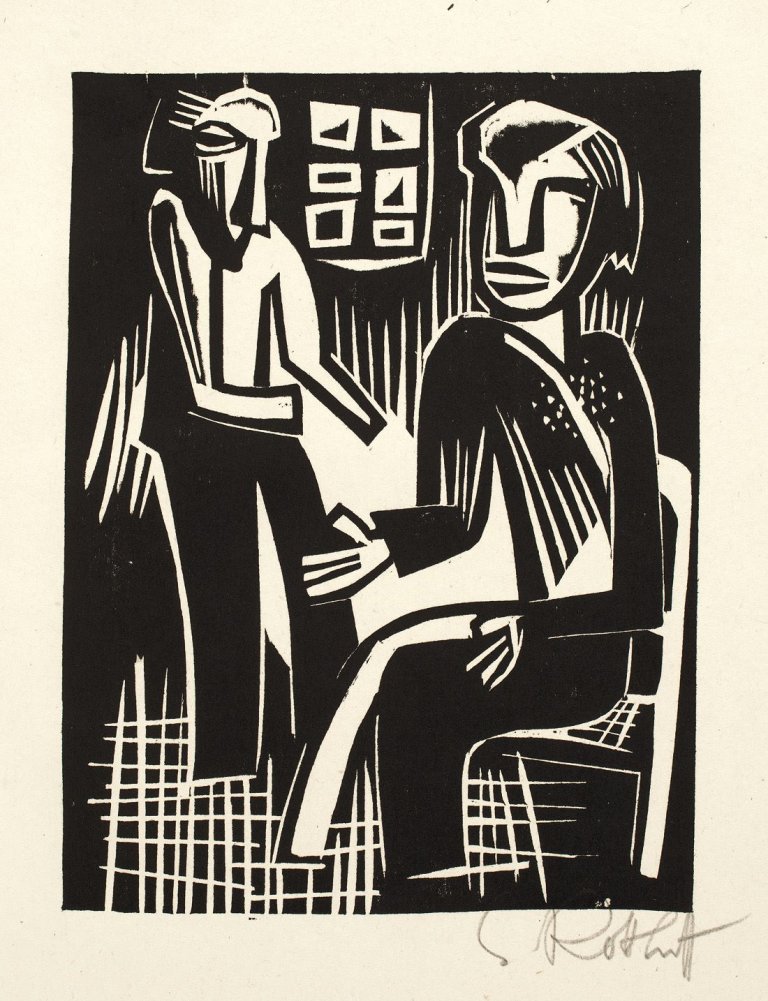 Auf diesem Bild ist das folgende Kunstwerk zu sehen:  Mappenwerk. „Paul Westheim. Das Holzschnittbuch“. 1921.