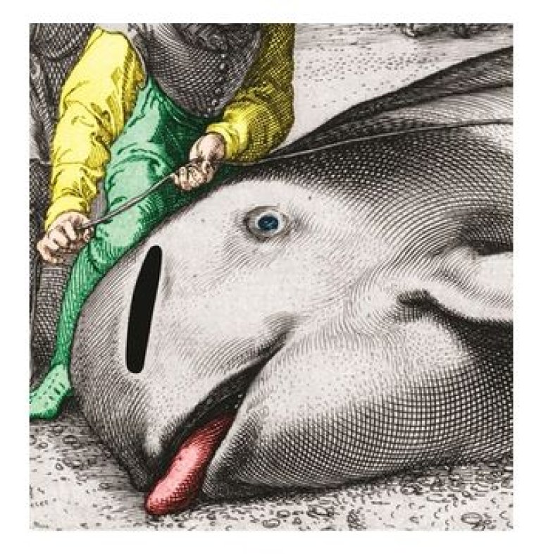 Auf diesem Bild ist das folgende Kunstwerk zu sehen: John Baldessari. „Engraving with Sound: Belch“. 2015.