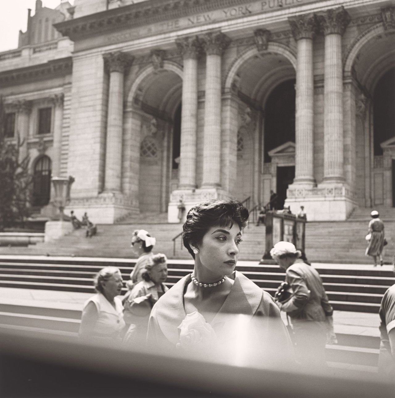 This picture shows the following artwork: Vivian Maier (i.e. Vivian Dorothy Maier). New York Public Library, New York. Circa 1952.