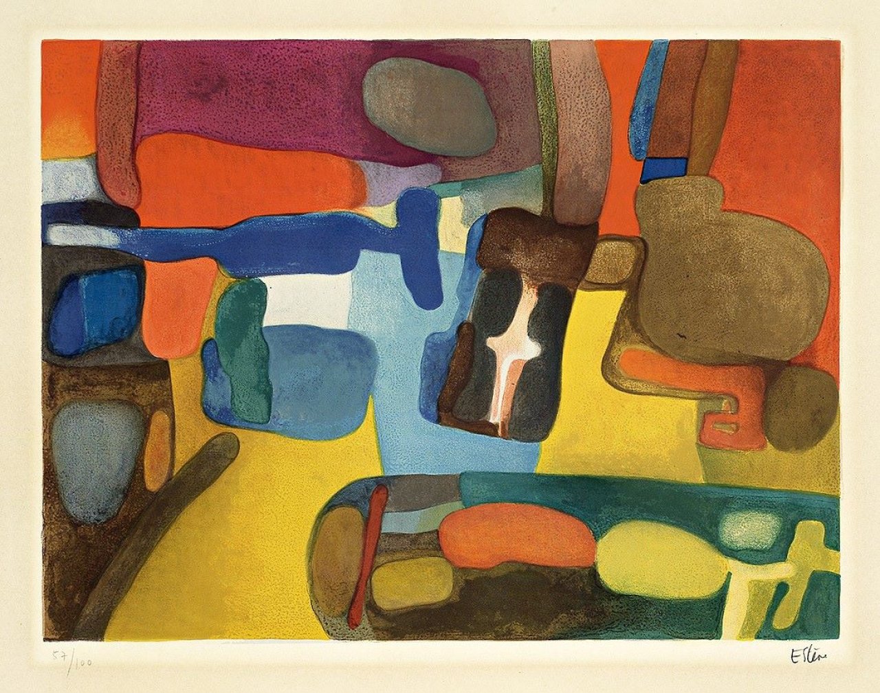 Auf diesem Bild ist das folgende Kunstwerk zu sehen: Maurice Estève. „Cali“. 1963.