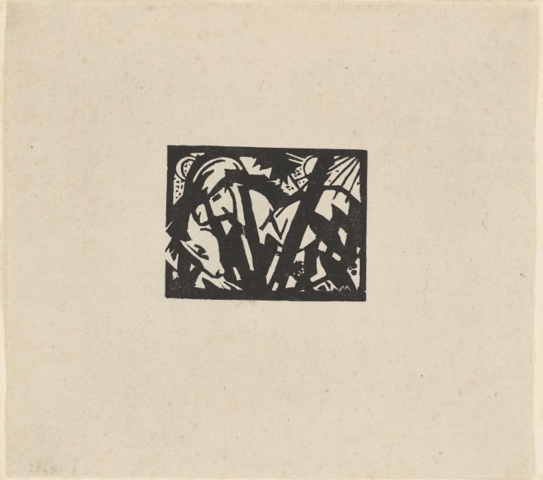 This picture shows the following artwork: Franz Marc. ”Wildpferdchen”. 1912.