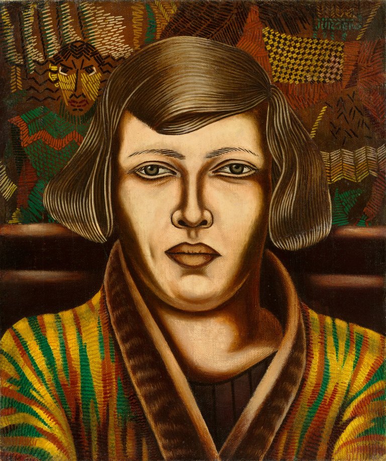 Auf diesem Bild ist das folgende Kunstwerk zu sehen: Grethe Jürgens. Porträt Gerta Overbeck. 1929.