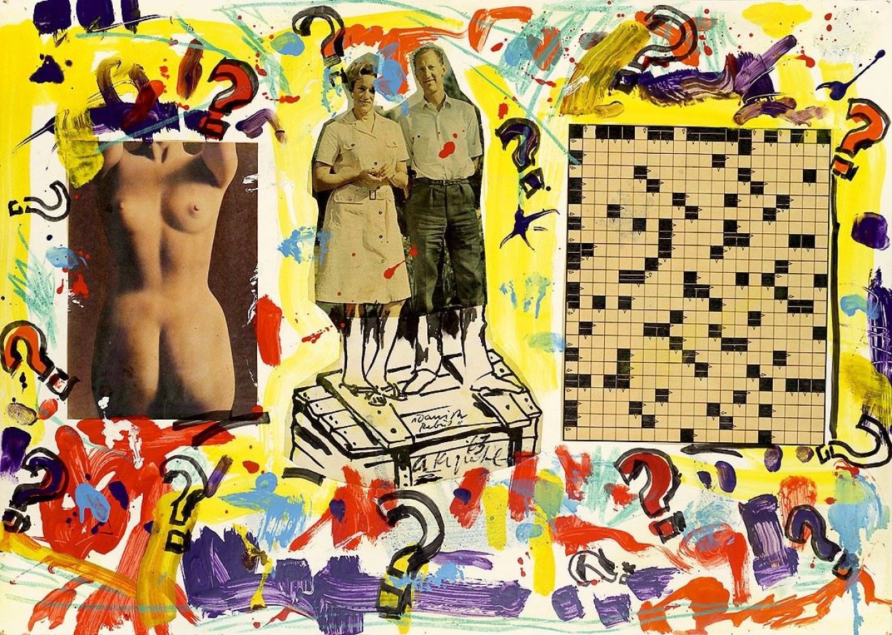 Auf diesem Bild ist das folgende Kunstwerk zu sehen: Arthur Köpcke. „Danish Rebus“. 1963.