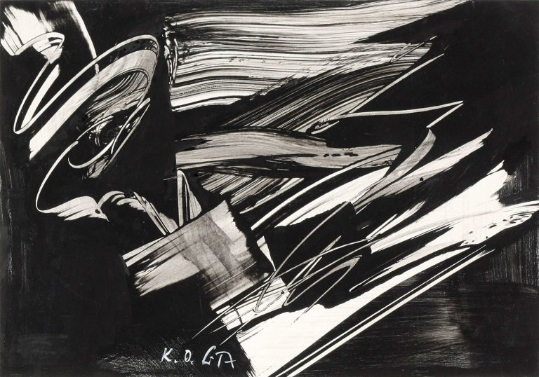 Auf diesem Bild ist das folgende Kunstwerk zu sehen: Karl Otto Götz. „Treban“. 1996.