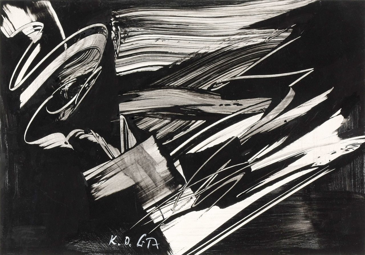 Auf diesem Bild ist das folgende Kunstwerk zu sehen: Karl Otto Götz. „Treban“. 1996.