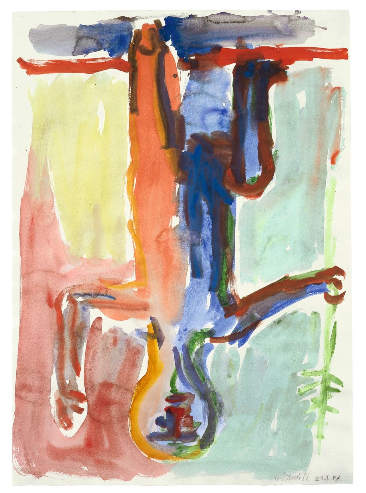 Auf diesem Bild ist das folgende Kunstwerk zu sehen: Georg Baselitz. Ohne Titel (21.I.84). 1984.