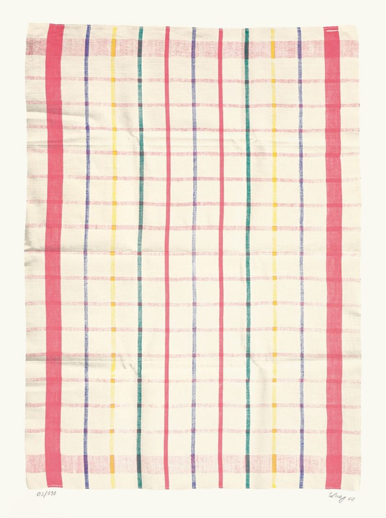 This picture shows the following artwork: Konrad Lueg. „Geschirrtuch“. 1967.