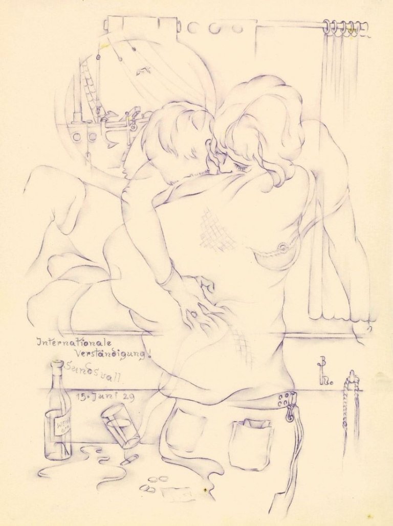 Auf diesem Bild ist das folgende Kunstwerk zu sehen: Heinz Hajek-Halke. Reisetagebuch (Schwedische Impressionen). 1929.