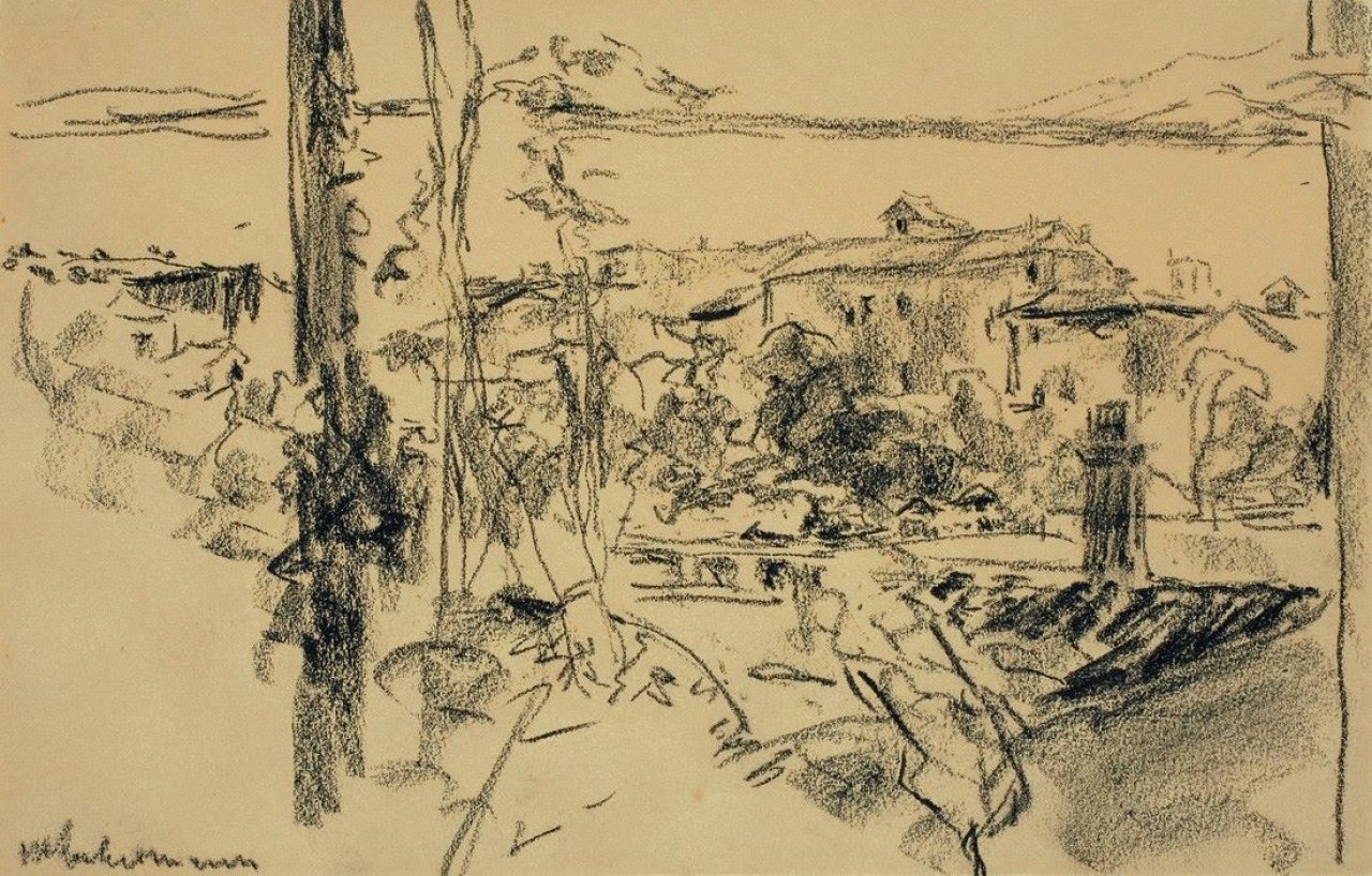 This picture shows the following artwork: Max Liebermann. Am Luganer See. 1902.